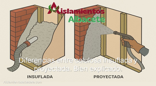 diferencias entre celulosa insuflada y proyectada