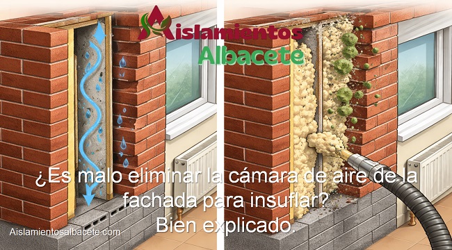 Es malo eliminar la cámara de aire de la fachada para insuflar