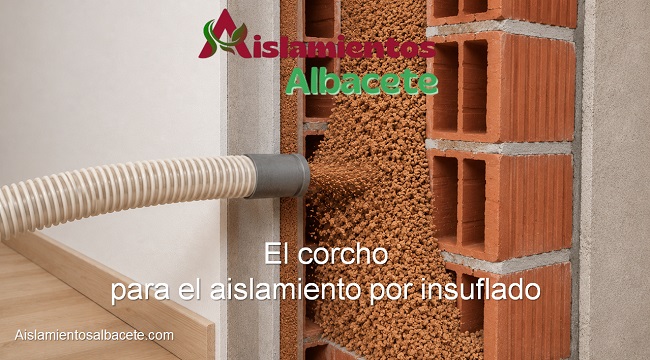 el corcho para el aislamiento por insuflado